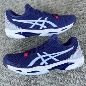 Asics Solution Speed FF 2 Blue White Tennis Shoes Women's Size 9